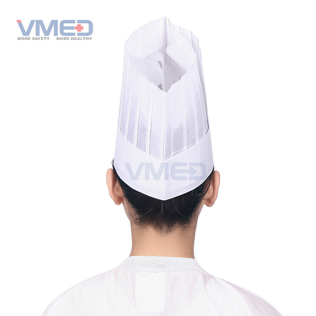 Cappello cuoco bianco monouso in tessuto non tessuto SPP